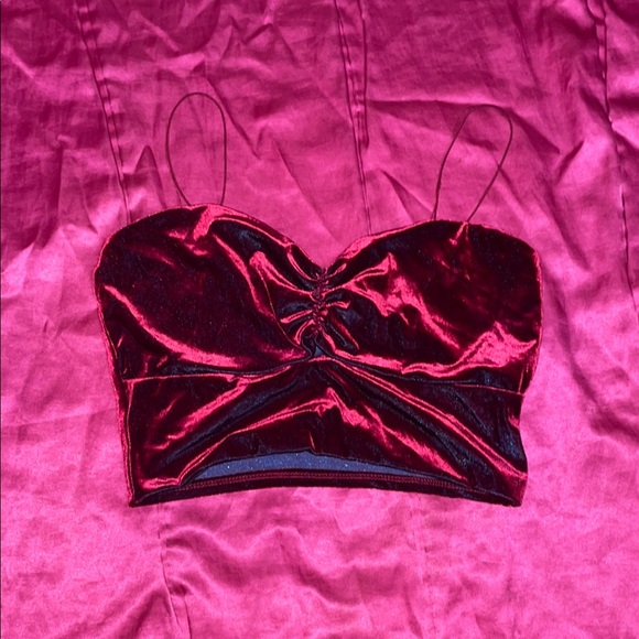Urban Outfitters Tops - Urban Outfitters Red Velvet Crop Top 🥀